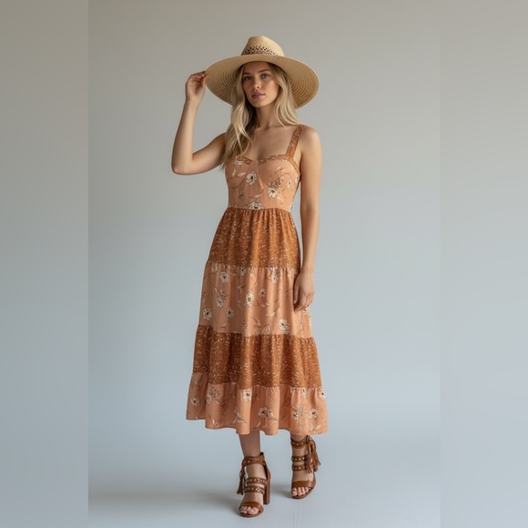 Dresses & Skirts - Floral Sleeveless Maxi Dress Women's‎ Small